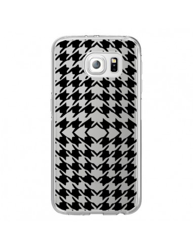 Coque Vichy Carre Noir Transparente pour Samsung Galaxy S6 Edge - Petit Griffin