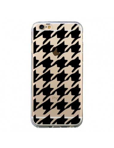 Coque iPhone 6 et 6S Vichy Gros Carre noir Transparente - Petit Griffin