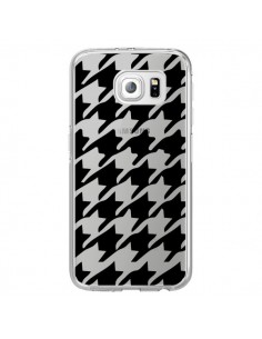 Coque Vichy Gros Carre noir Transparente pour Samsung...