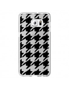 Coque Vichy Gros Carre noir Transparente pour Samsung...