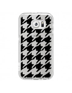 Coque Vichy Gros Carre noir Transparente pour Samsung...