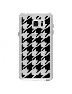 Coque Vichy Gros Carre noir Transparente pour Samsung...