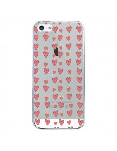 Coque iPhone 5/5S et SE Coeurs Heart Love Amour Rouge...