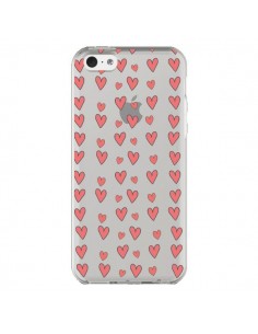 Coque iPhone 5C Coeurs Heart Love Amour Rouge...