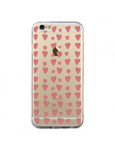Coque iPhone 6 et 6S Coeurs Heart Love Amour Rouge Transparente - Petit Griffin