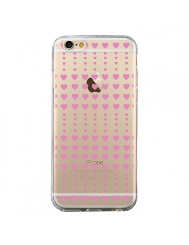 Coque iPhone 6 et 6S Coeurs Heart Love Amour Rose Transparente - Petit Griffin