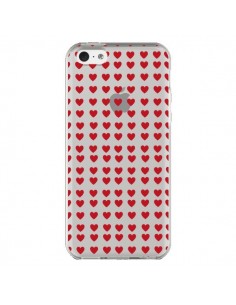 Coque iPhone 5C Coeurs Heart Love Amour Red Transparente...