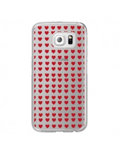 Coque Coeurs Heart Love Amour Red Transparente pour...