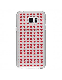 Coque Coeurs Heart Love Amour Red Transparente pour...