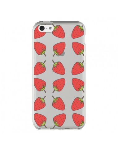 Coque iPhone 5C Fraise Fruit Strawberry Transparente - Petit Griffin