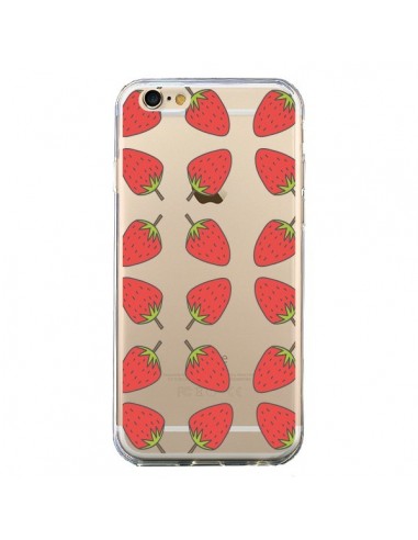 Coque iPhone 6 et 6S Fraise Fruit Strawberry Transparente - Petit Griffin