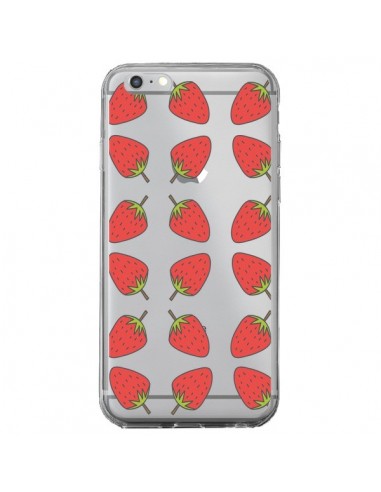 Coque iPhone 6 Plus et 6S Plus Fraise Fruit Strawberry Transparente - Petit Griffin