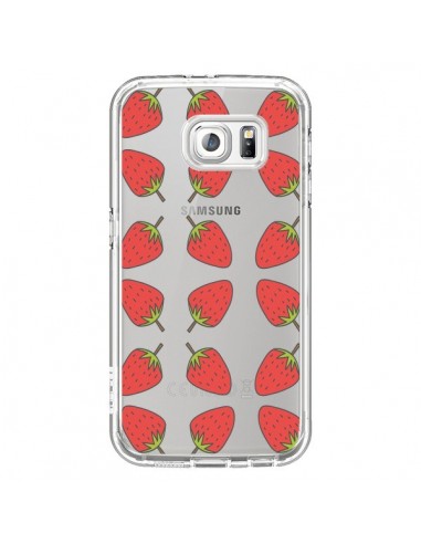 Coque Fraise Fruit Strawberry Transparente pour Samsung Galaxy S6 - Petit Griffin