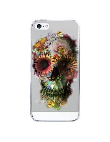 Coque iPhone 5/5S et SE Skull Flower Tête de Mort Transparente - Ali Gulec