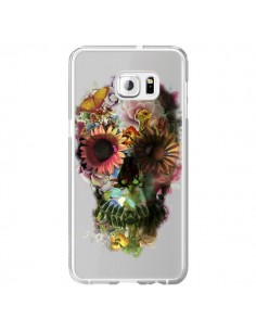 Coque Skull Flower Tête de Mort Transparente pour Samsung...