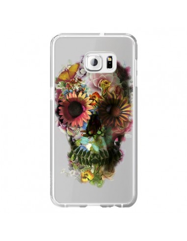 Coque Skull Flower Tête de Mort Transparente pour Samsung Galaxy S6 Edge Plus - Ali Gulec