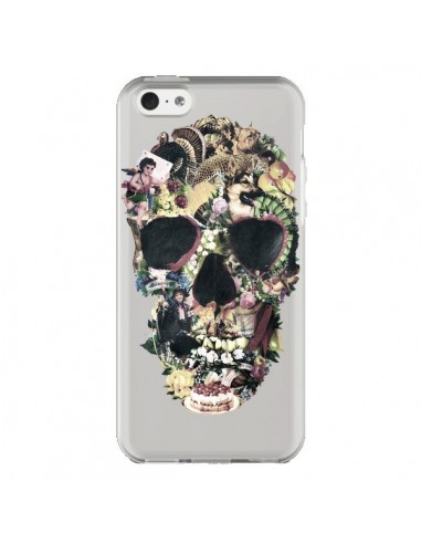 Coque iPhone 5C Skull Vintage Tête de Mort Transparente - Ali Gulec