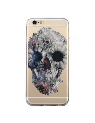 Coque iPhone 6 et 6S Floral Skull Tête de Mort Transparente - Ali Gulec