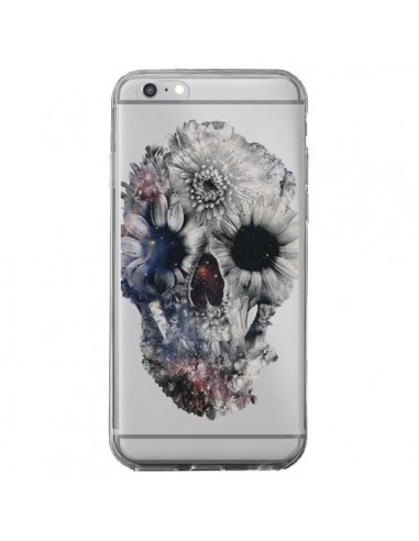 Coque iPhone 6 Plus et 6S Plus Floral Skull Tête de Mort Transparente - Ali Gulec