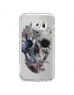 Coque Floral Skull Tête de Mort Transparente pour Samsung...