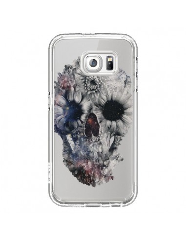 Coque Floral Skull Tête de Mort Transparente pour Samsung Galaxy S6 - Ali Gulec