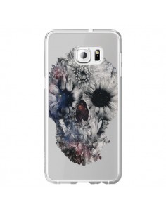 Coque Floral Skull Tête de Mort Transparente pour Samsung...