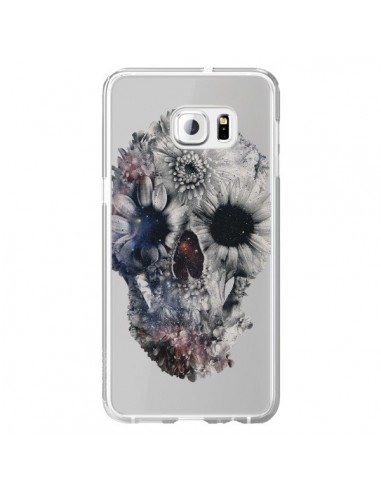 Coque Floral Skull Tête de Mort Transparente pour Samsung Galaxy S6 Edge Plus - Ali Gulec