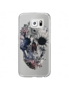 Coque Floral Skull Tête de Mort Transparente pour Samsung...