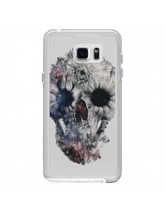 Coque Floral Skull Tête de Mort Transparente pour Samsung...