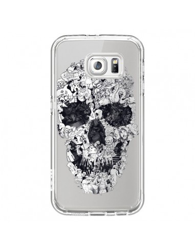 Coque Doodle Skull Dessin Tête de Mort Transparente pour Samsung Galaxy S6 - Ali Gulec