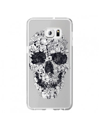 Coque Doodle Skull Dessin Tête de Mort Transparente pour Samsung Galaxy S6 Edge Plus - Ali Gulec