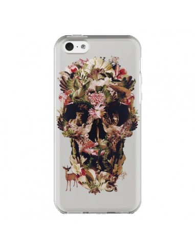 Coque iPhone 5C Jungle Skull Tête de Mort Transparente - Ali Gulec