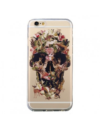 Coque iPhone 6 et 6S Jungle Skull Tête de Mort Transparente - Ali Gulec