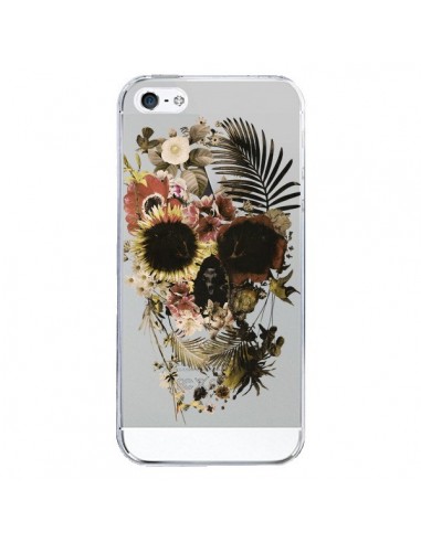 Coque iPhone 5/5S et SE Garden Skull Tête de Mort Transparente - Ali Gulec