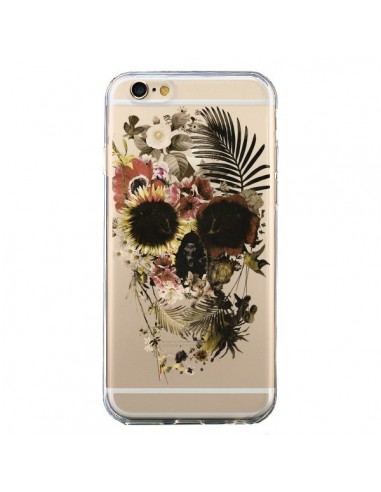 Coque iPhone 6 et 6S Garden Skull Tête de Mort Transparente - Ali Gulec