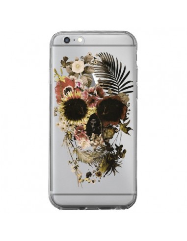 Coque iPhone 6 Plus et 6S Plus Garden Skull Tête de Mort Transparente - Ali Gulec