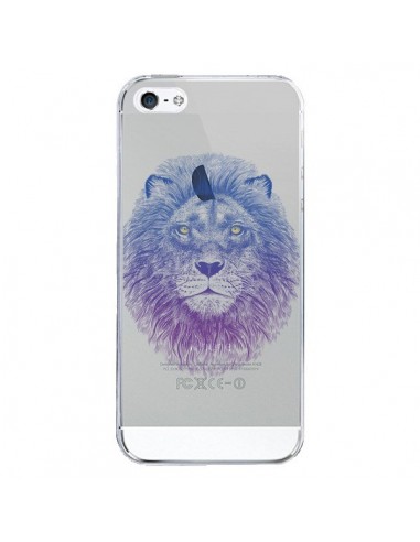 Coque iPhone 5/5S et SE Lion Animal Transparente - Rachel Caldwell