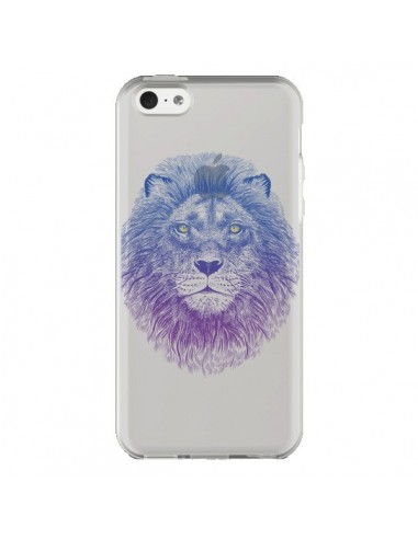 Coque iPhone 5C Lion Animal Transparente - Rachel Caldwell