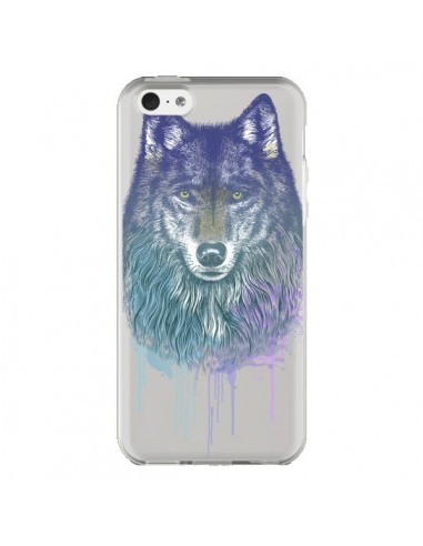 Coque iPhone 5C Loup Wolf Animal Transparente - Rachel Caldwell