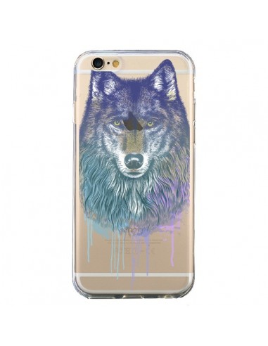 Coque iPhone 6 et 6S Loup Wolf Animal Transparente - Rachel Caldwell