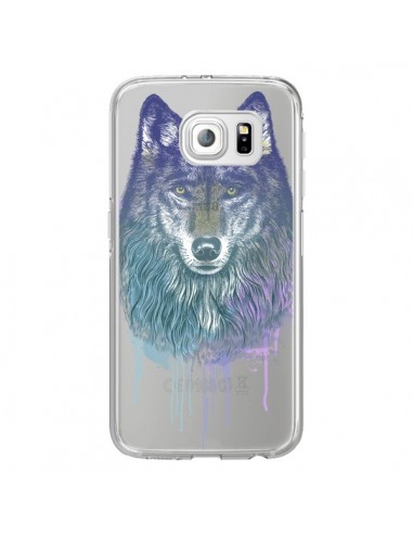 Coque Loup Wolf Animal Transparente pour Samsung Galaxy S6 Edge - Rachel Caldwell