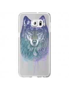 Coque Loup Wolf Animal Transparente pour Samsung Galaxy...