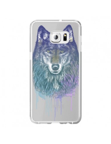 Coque Loup Wolf Animal Transparente pour Samsung Galaxy S6 Edge Plus - Rachel Caldwell