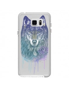 Coque Loup Wolf Animal Transparente pour Samsung Galaxy...