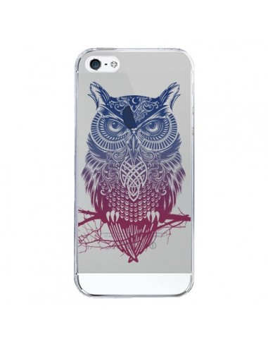 Coque iPhone 5/5S et SE Hibou Chouette Owl Transparente - Rachel Caldwell