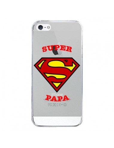 Coque iPhone 5/5S et SE Super Papa Transparente - Laetitia