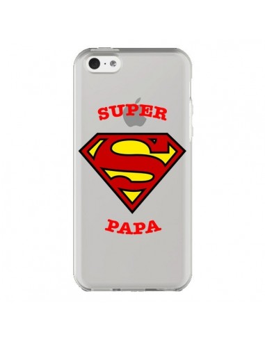Coque iPhone 5C Super Papa Transparente - Laetitia