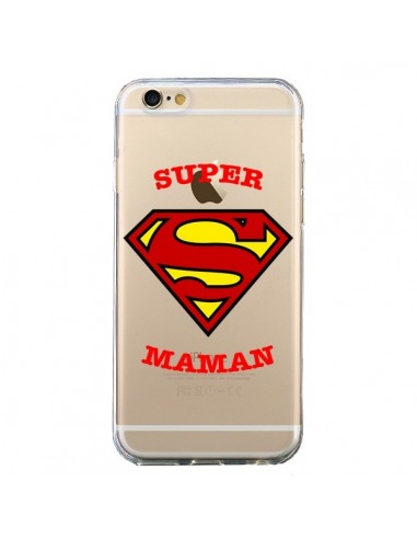 Coque iPhone 6 et 6S Super Maman Transparente - Laetitia