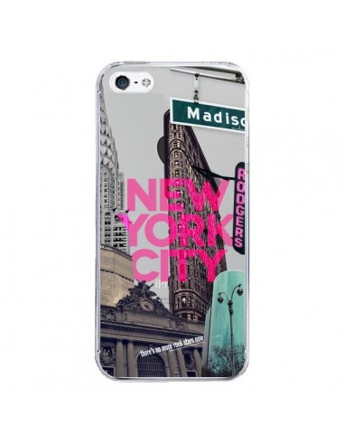 Coque iPhone 5/5S et SE New Yorck City NYC Transparente - Javier Martinez