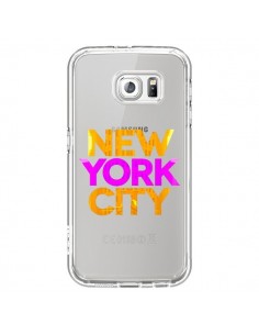 Coque New York City NYC Orange Rose Transparente pour...